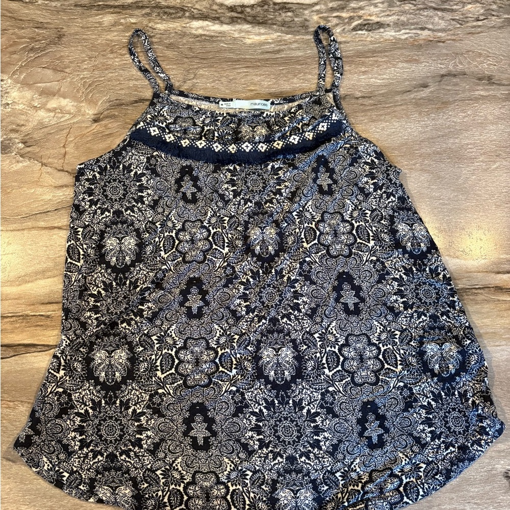 Maurices Black and White Patterned Camisole